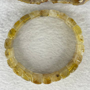 Good Quality Natural Golden Rutilated Quartz Bracelet 天然金顺发晶手链 49.61g 18cm 16.2 by 10.7 by 6.8mm 22 pcs - Huangs Jadeite and Jewelry Pte Ltd