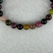 Good Grade Natural Tourmaline Beads Bracelet 好的天然碧玺珠手链 16.95g 15cm 7.9mm 24 Beads - Huangs Jadeite and Jewelry Pte Ltd