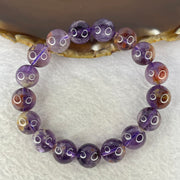 Natural Amethyst Phantom Quartz Bracelet 41.07g 12.2 mm 17 Beads - Huangs Jadeite and Jewelry Pte Ltd