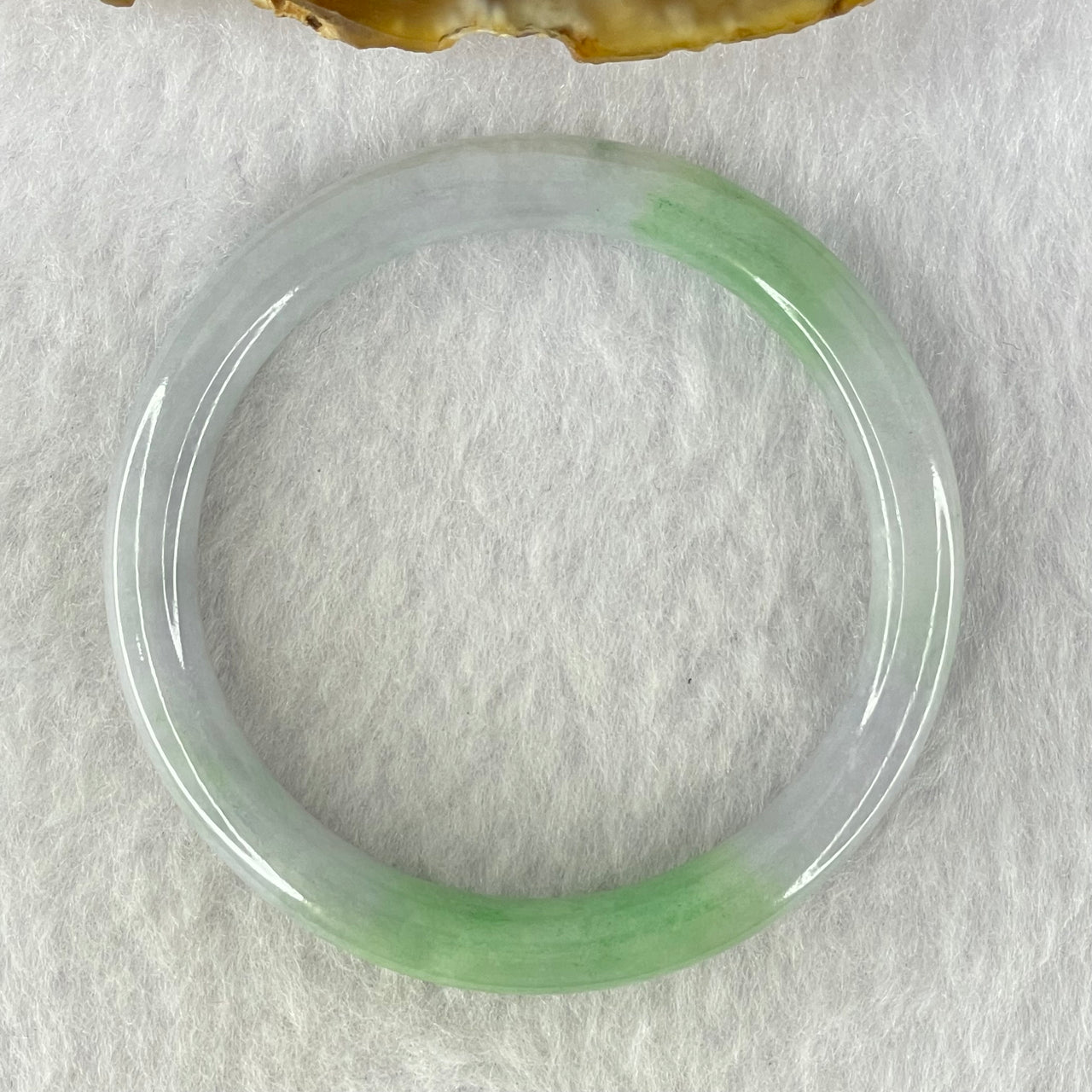 Type A Lavender and Green Jadeite Bangle Internal Diameter 43.0mm 15.29g 6.3 by 6.0mm (Very Very Fine Internal Line)