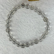 Natural Titanium Rutilated Clear Quartz 11.08g 15cm 6.9mm 27 Beads - Huangs Jadeite and Jewelry Pte Ltd