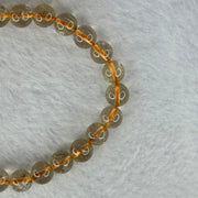 Natural Golden Rutilated Quartz Beads 天然金发水晶手链 15.52g 16cm 7.9mm 25 Beads - Huangs Jadeite and Jewelry Pte Ltd