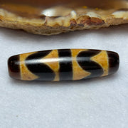 Natural Powerful Tibetan Old Oily Agate  Double Tiger Tooth Daluo Dzi Bead Heavenly Master (Tian Zhu) 虎呀天诛 7.05g 38.5 by 11.1mm - Huangs Jadeite and Jewelry Pte Ltd