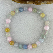 Natural Morganite Beads Bracelet 12.91g 7.1 mm 27 Beads - Huangs Jadeite and Jewelry Pte Ltd