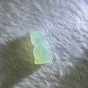 Type A ICY Sky Blue Jadeite Rabbit Mini Display 2.37g 10.0 by 7.0 by 17.3mm - Huangs Jadeite and Jewelry Pte Ltd