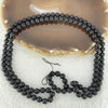 Natural Matt Black Gold King Amber Beads Necklace 天然黑金翁王琥珀项链 20.72g 72cm 6.9mm 108 Beads