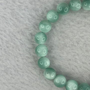 Green crystal green stone bracelet, sea grain stone for Fortune, Job Promotion
 绿色水晶绿纹石手链海纹石绿绒晶串圆珠手串补木招财职务升迁升职 15.94g 8.2 mm 23 Beads - Huangs Jadeite and Jewelry Pte Ltd