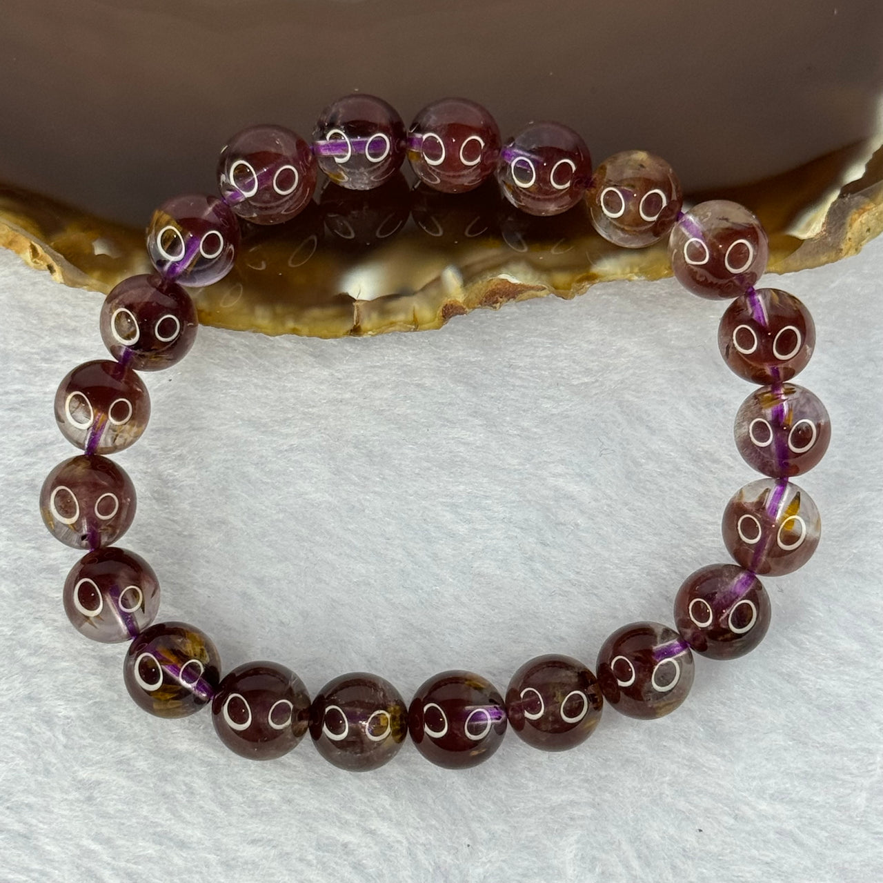 Very Good Grade Natural Auralite 23 Bracelet 天然激光23手链 24.96g 17cm 9.5mm 21 Beads - Huangs Jadeite and Jewelry Pte Ltd