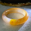 Transparent Peach Yellow Quartzite Jade Bangle 天山水沫玉手镯 43.05g Internal Diameter 48.3mm 13.3 by 9.3mm