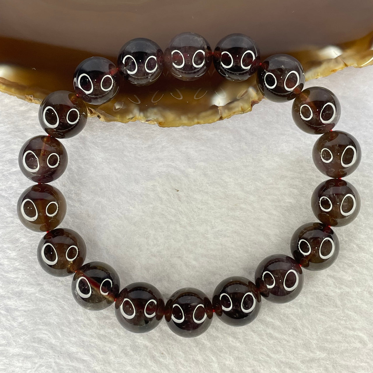 Natural Auralite Crystal Bracelet 极光手链 45.85g 12.4 mm 18 Beads - Huangs Jadeite and Jewelry Pte Ltd