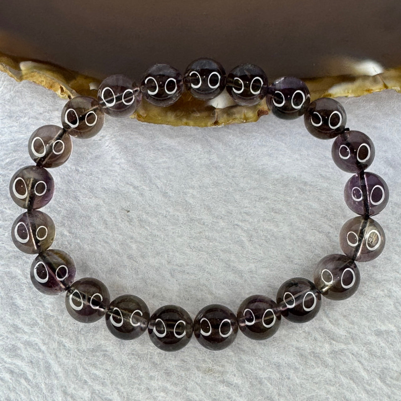 Natural Auralite Crystal Bracelet 极光手链 19.39g 8.9 mm 21 Beads - Huangs Jadeite and Jewelry Pte Ltd