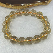 Natural Golden Rutilated Quartz Beads 天然金发水晶手链 48.72g 18.5cm 13.0mm 17 Beads - Huangs Jadeite and Jewelry Pte Ltd