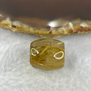 Good Grade Natural Golden Rutilated Quartz Crystal Lulu Tong Barrel 天然金顺发晶水晶露露通桶 
6.02g 15.5 by 14.8mm - Huangs Jadeite and Jewelry Pte Ltd