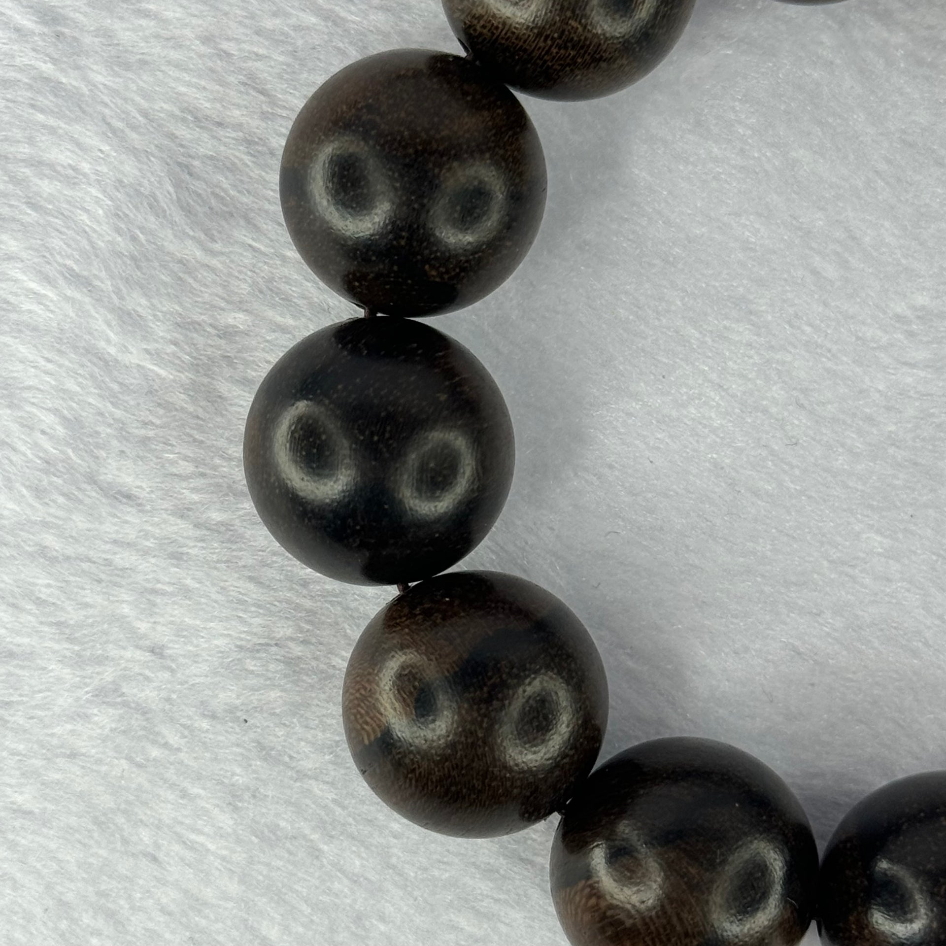 Natural Rosewood Beads Bracelet 53.10g 20cm 20.2mm 12 Beads - Huangs Jadeite and Jewelry Pte Ltd