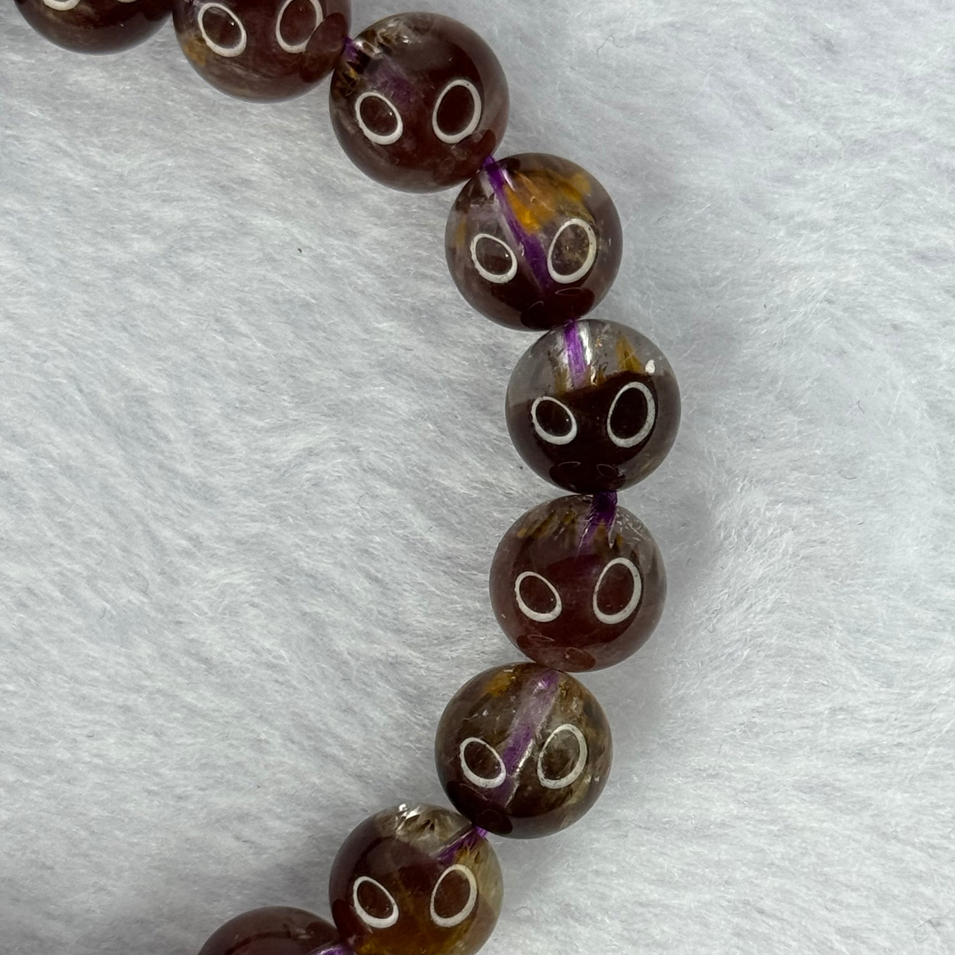 Very Good Grade Natural Auralite 23 Bracelet 天然激光23手链 29.03g 17.5cm 10.2mm 20 Beads - Huangs Jadeite and Jewelry Pte Ltd