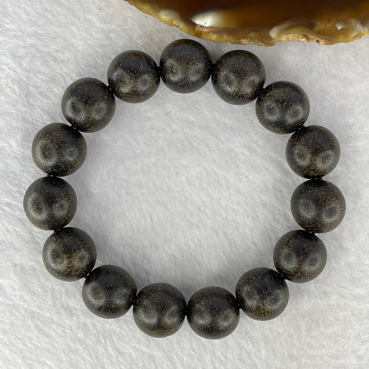 Natural Old Wild Indonesia Agarwood Beads Bracelet (Sinking Type) 天然老野生印尼沉香珠手链 23.04g 18 cm / 13.6 mm 15 Beads - Huangs Jadeite and Jewelry Pte Ltd