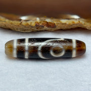 Natural Powerful Tibetan Old Oily Agate 2 Eyes Dzi Bead Heavenly Master (Tian Zhu) 二眼天诛 11.66g 48.0 by 12.6mm - Huangs Jadeite and Jewelry Pte Ltd