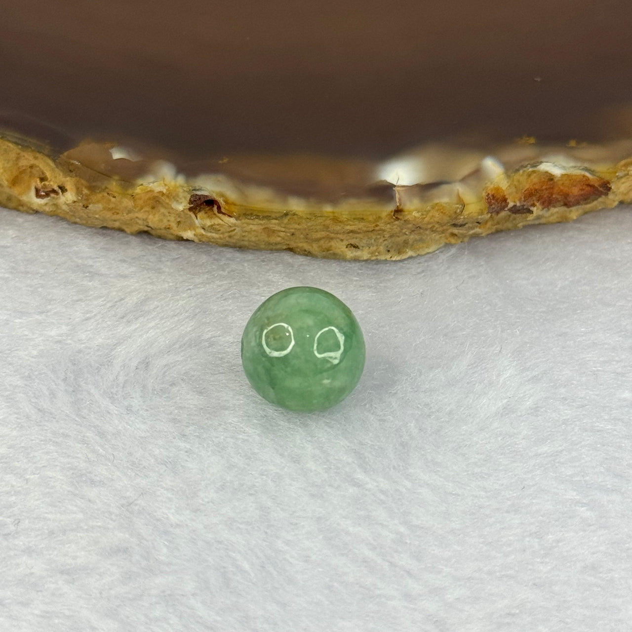 Type A Green Jadeite Bead for Bracelet/Necklace/Earrings/Ring 
2.49g 11.4mm - Huangs Jadeite and Jewelry Pte Ltd