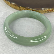 Rare Type A Semi Icy Translucent Light Blueish Green Jadeite Bangle 稀有 A 货半冰浅蓝绿色翡翠手镯 329.12 cts 65.82g Inner Diameter 60.55mm External Diameter 76.80mm 13.7 by 8.2mm (Perfect) with NGI Cert No. 16813537 - Huangs Jadeite and Jewelry Pte Ltd