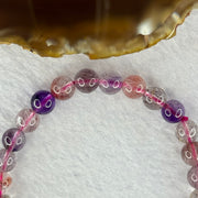 Above Average Grade Natural Super 7 Crystal Beads Bracelet 天然超级七水晶珠手链 12.85g 15.5cm 7.4mm 26 Beads - Huangs Jadeite and Jewelry Pte Ltd