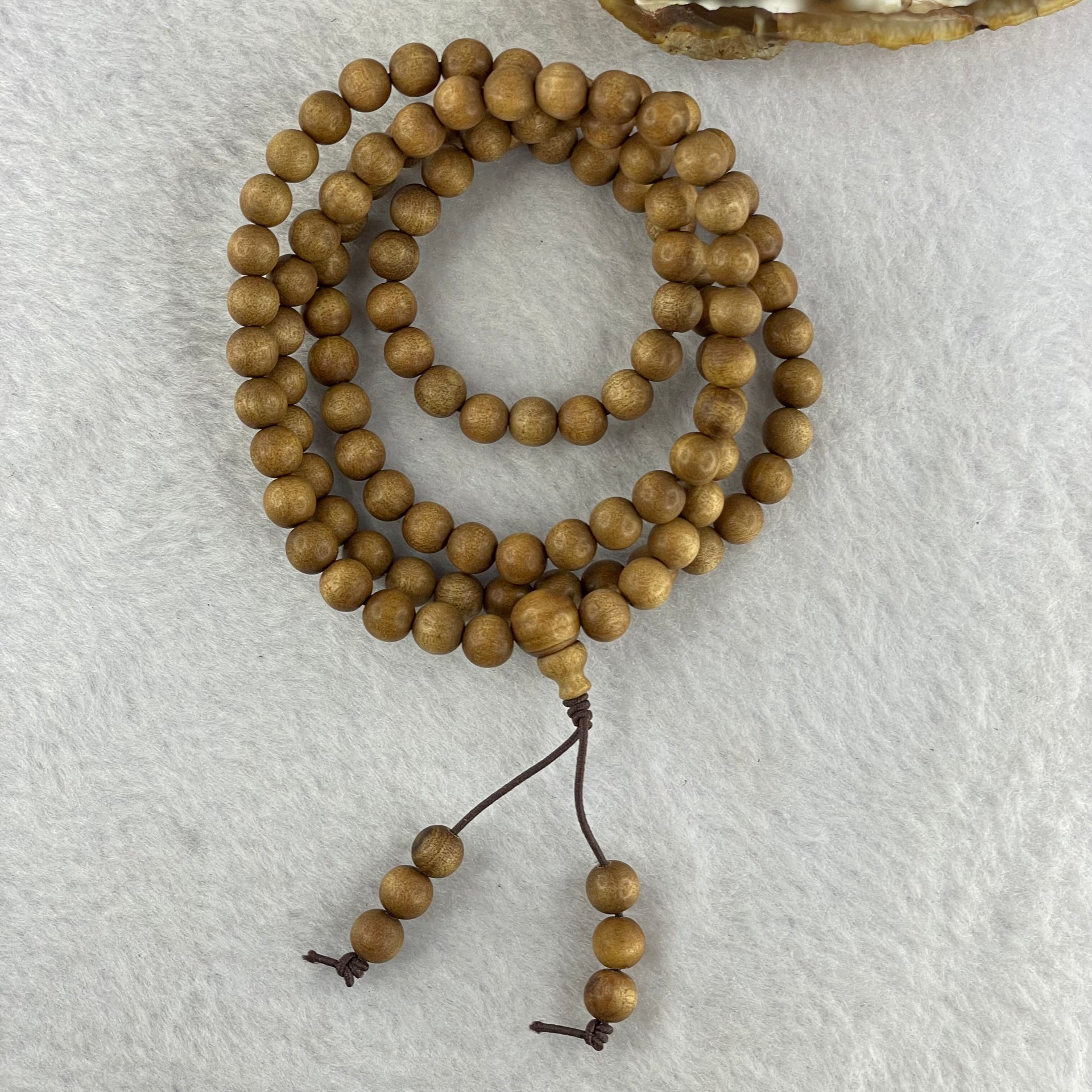 Natural Wild Old India Sandalwood Necklace 印度老山檀 13.06g 6.2mm 109+6 Beads - Huangs Jadeite and Jewelry Pte Ltd