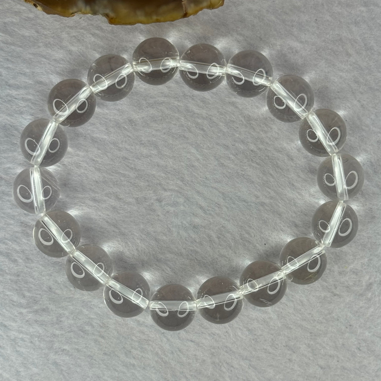 Natural Clear Quartz Bracelet 天然白水晶手链 28.91g 16cm 10.6mm 18 Beads