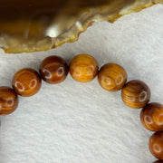 Natural Old Yabai Thuja Wood Beads Bracelet 老树崖柏手链 9.90g 16.5cm 10.1mm 19 Beads - Huangs Jadeite and Jewelry Pte Ltd