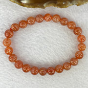 Good Grade Natural Sunstone, Heliolite and Aventurine Feldapar Beads Bracelet 天然金太阳日光石珠手链 14.99g 15cm 8.0mm 24 Beads - Huangs Jadeite and Jewelry Pte Ltd