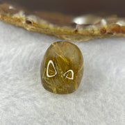 Good Grade Natural Golden Rutilated Quartz Crystal Lulu Tong Barrel 天然金顺发晶水晶露露通桶 
6.02g 15.5 by 14.8mm - Huangs Jadeite and Jewelry Pte Ltd