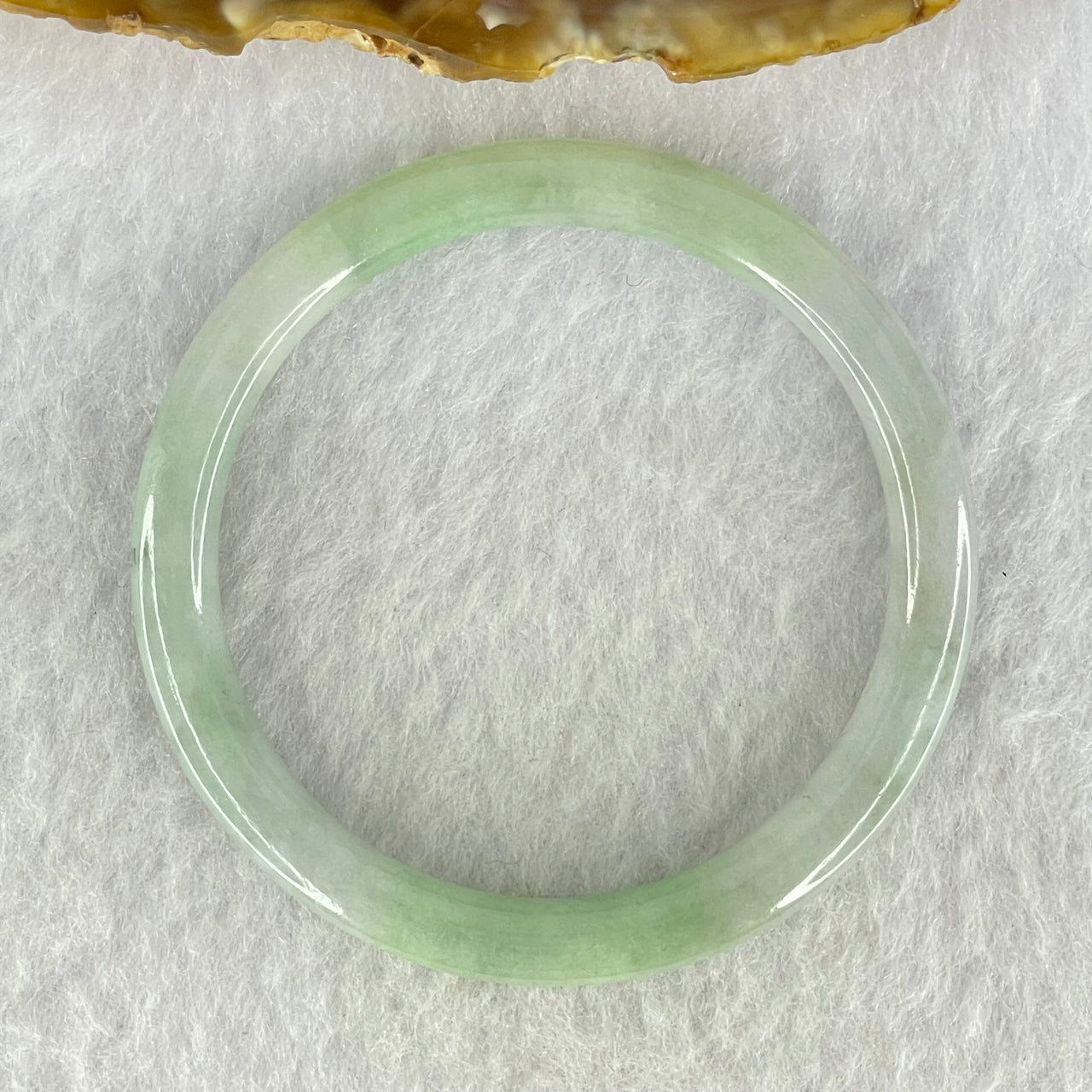 Type A Lavender and Green Jadeite Baby Bangle Internal Diameter 44.4mm 12.38g 5.1 by 5.7mm