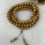 Natural Wild Old India Sandalwood Necklace 印度老山檀  30.98g 8.3mm 108+6 Beads - Huangs Jadeite and Jewelry Pte Ltd