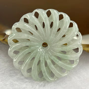 Type A Green Lavender Jadeite Windmill 36.4 by 36.4 by 5.4mm 8.93g - Huangs Jadeite and Jewelry Pte Ltd