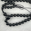 Natural Black Amber Beads Necklace 天然黑琥珀项链 39.36g 88cm 13.0mm 1 Bead 10mm 1 Bead 8.7mm 108 Beads