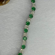 Natural Emeralds (Beryl) 25.0 cts. Total 42.34g including 31 Emeralds, 121 Natural Diamonds in 8k White Gold with NGI Cert No. 82835786 - Huangs Jadeite and Jewelry Pte Ltd