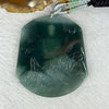Type A Blueish Green Jadeite Shan Shui with Buddha Pendent 25.10g 58.1 by 51.3 by 3.5mm - Huangs Jadeite and Jewelry Pte Ltd