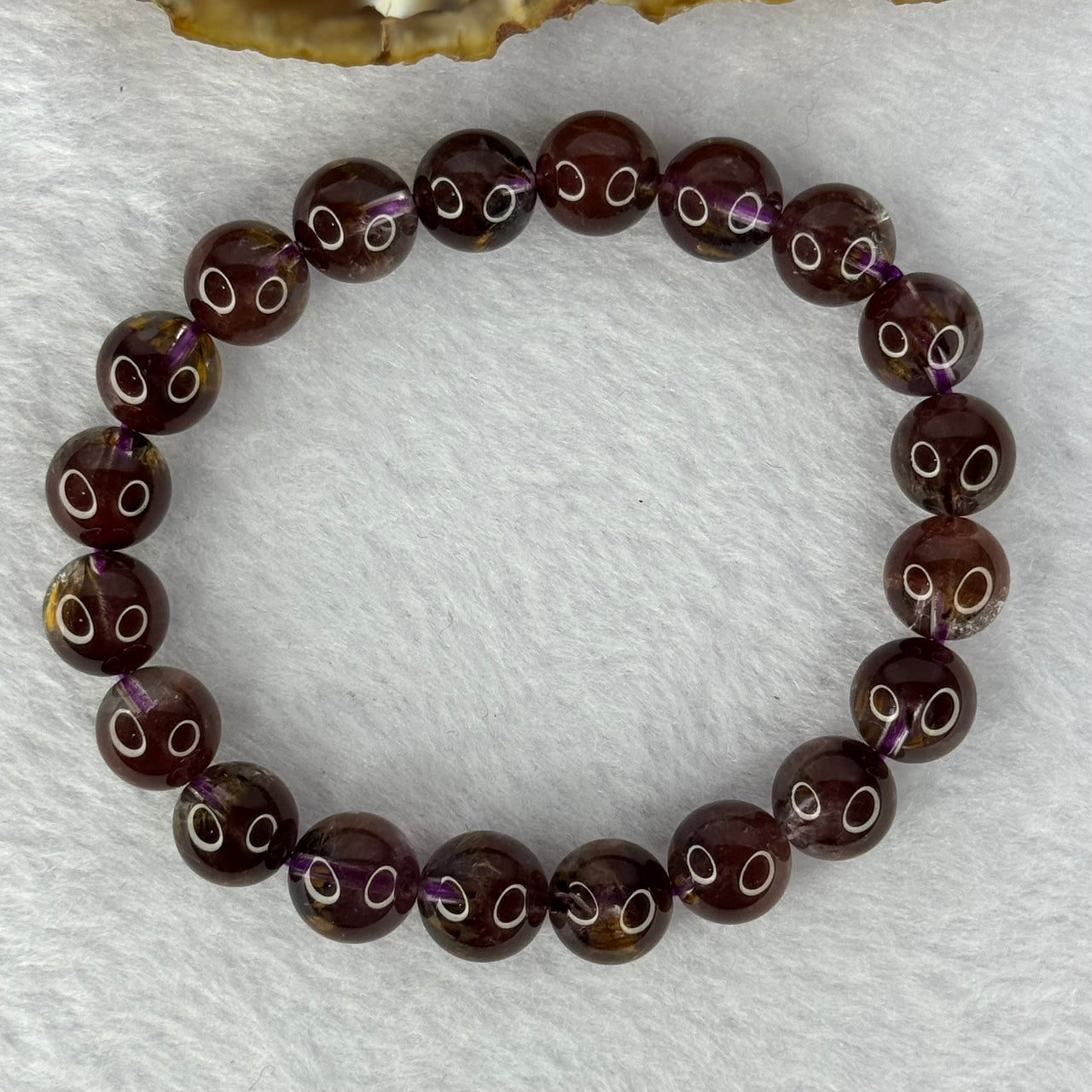 Very Good Grade Natural Auralite 23 Bracelet 天然激光23手链 26.71g 16.5cm 9.9mm 20 Beads - Huangs Jadeite and Jewelry Pte Ltd