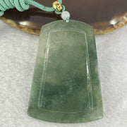 Type A ICY Light Dark Green Jadeite Dragon Pendent 32.71g 65.0 by 44.2 by 5.8mm - Huangs Jadeite and Jewelry Pte Ltd