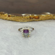 Natural Fluorite in 925 Sliver Ring (Adjustable Size) 2.18g 8.1 by 6.1 by 5.0mm - Huangs Jadeite and Jewelry Pte Ltd