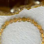 Natural Golden Rutilated Quartz Beads 天然金发水晶手链 9.89g 15cm 6.5mm 31 Beads - Huangs Jadeite and Jewelry Pte Ltd