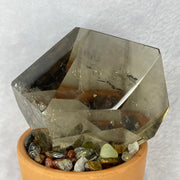 Natural Smoky Quartz in a Pot Display 506.5g 122.3 by 81.5 by 71.0mm - Huangs Jadeite and Jewelry Pte Ltd