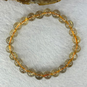 Natural Golden Rutilated Quartz Beads 天然金发水晶手链 14.86g 15cm 7.8mm 24 Beads - Huangs Jadeite and Jewelry Pte Ltd