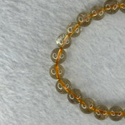 Natural Golden Rutilated Quartz Beads 天然金发水晶手链 14.47g 15cm 7.6mm 24 Beads - Huangs Jadeite and Jewelry Pte Ltd