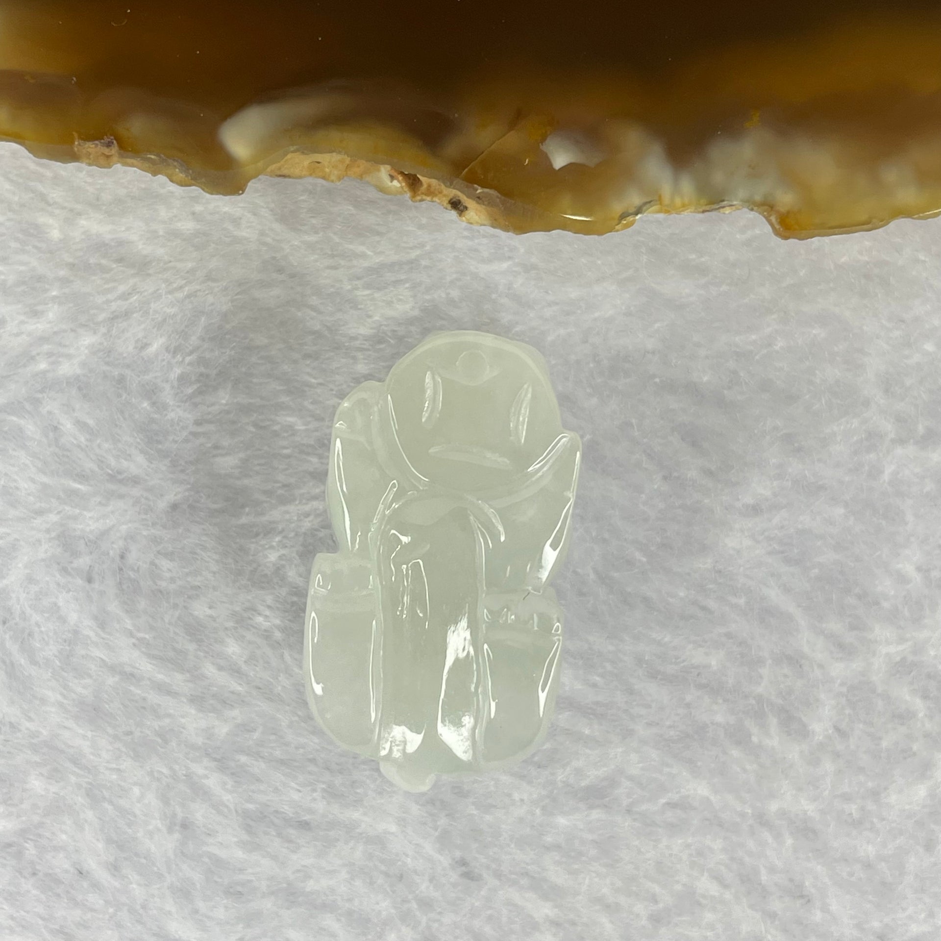 Type A Jelly Light Lavender Jadeite Pixiu Pendent A货浅紫色翡翠貔貅牌 8.64g 24.3 by 13.5 by 12.9 mm - Huangs Jadeite and Jewelry Pte Ltd