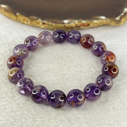 Natural Amethyst Phantom Quartz Bracelet 41.07g 12.2 mm 17 Beads - Huangs Jadeite and Jewelry Pte Ltd