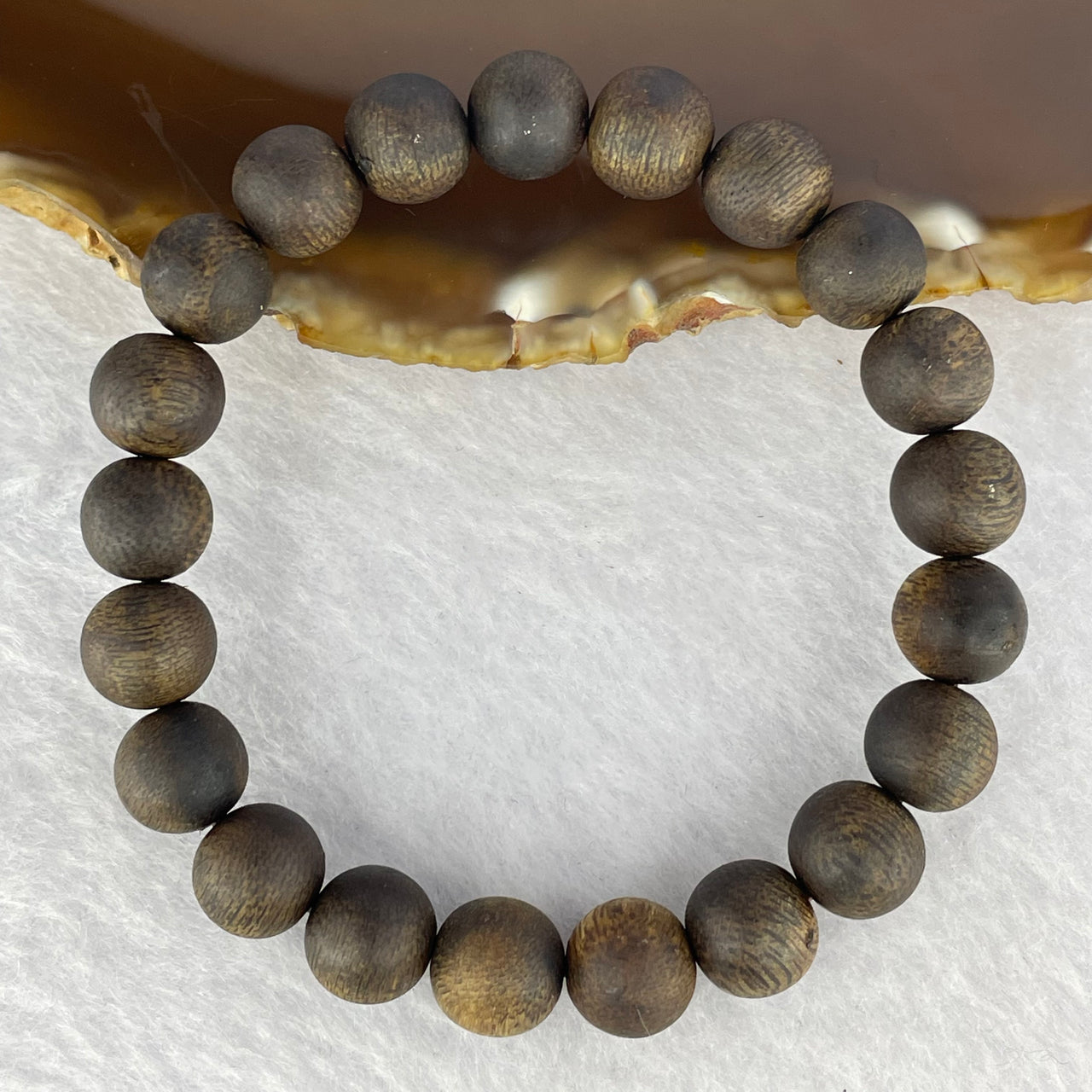 Rare Very Very High End Very Old Wild Vietnam Qi Nan Sinking Type Agarwood Beads Bracelet 罕见非常高端非常古老野生越南奇南沉沉型沉香珠手链 8.87g 16.5 cm 9.6 mm 21 Beads - Huangs Jadeite and Jewelry Pte Ltd