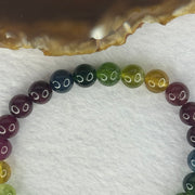 Good Grade Natural Tourmaline Beads Bracelet 好的天然碧玺珠手链 16.99g 16cm 7.6mm 25 Beads - Huangs Jadeite and Jewelry Pte Ltd