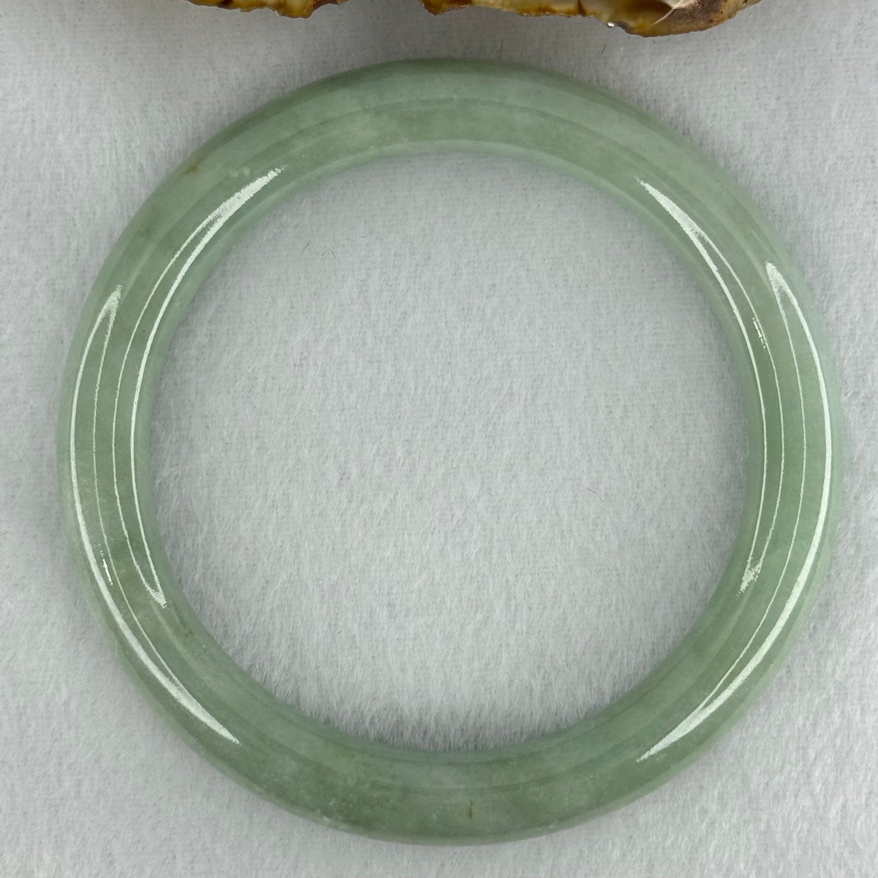 Type A Light Blueish Green Jadeite Bangle Internal Diameter 61.9mm 56.19g  9.6 by 9.9mm (Slight Internal Line)