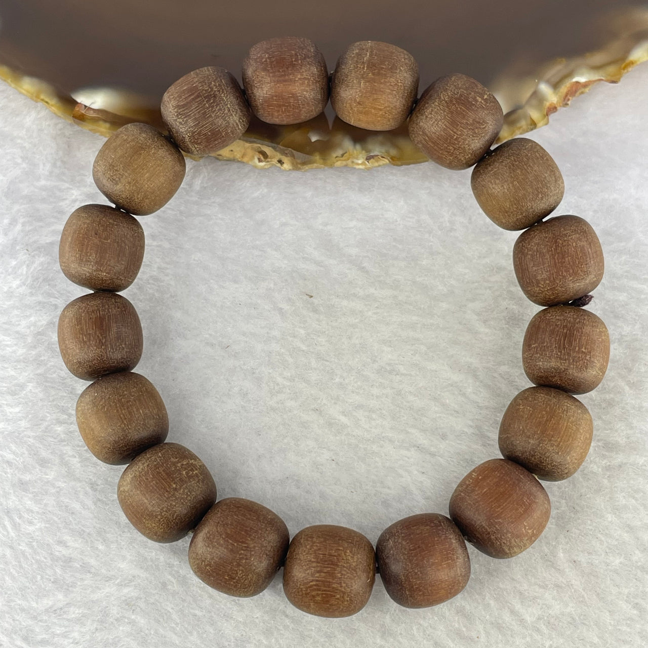 Natural Wild Australian Sandalwood 檀香 Beads Bracelet 21.05g 12.8 mm 17 Beads - Huangs Jadeite and Jewelry Pte Ltd