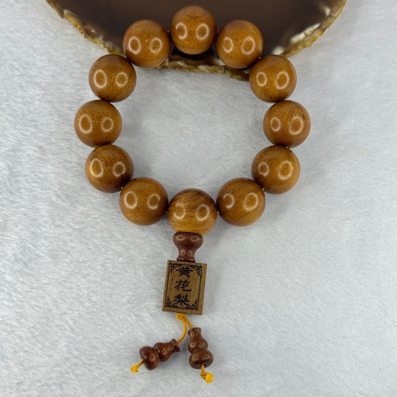 Natural Dalbergia Rosewood Beads Bracelet 黄花梨精雕民族风个性佛珠手串 71.28g 20.5mm 20.4mm 12 Beads - Huangs Jadeite and Jewelry Pte Ltd