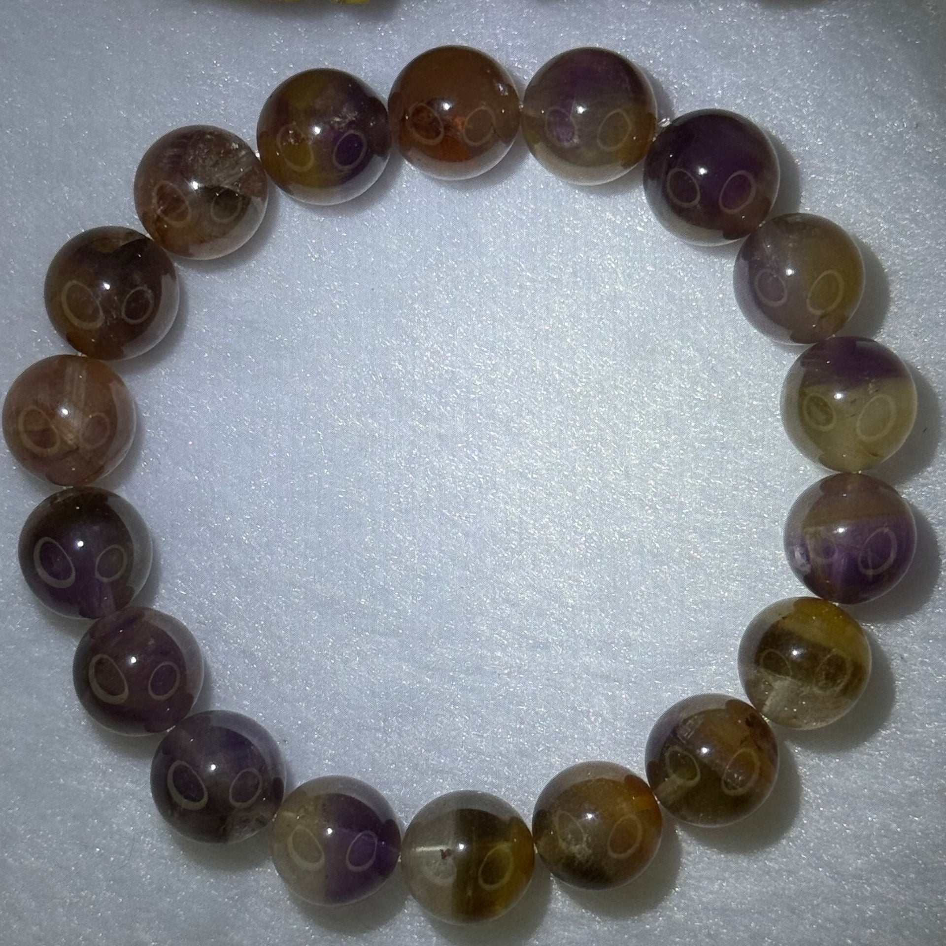 Natural Auralite 23 Bracelet 天然极光23手链 40.02g 18cm 11.9mm 18 Beads - Huangs Jadeite and Jewelry Pte Ltd